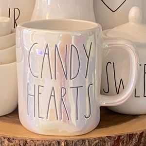 New Rae Dunn Candy Hearts Mug 💕💗 💗 IRIDESCENT